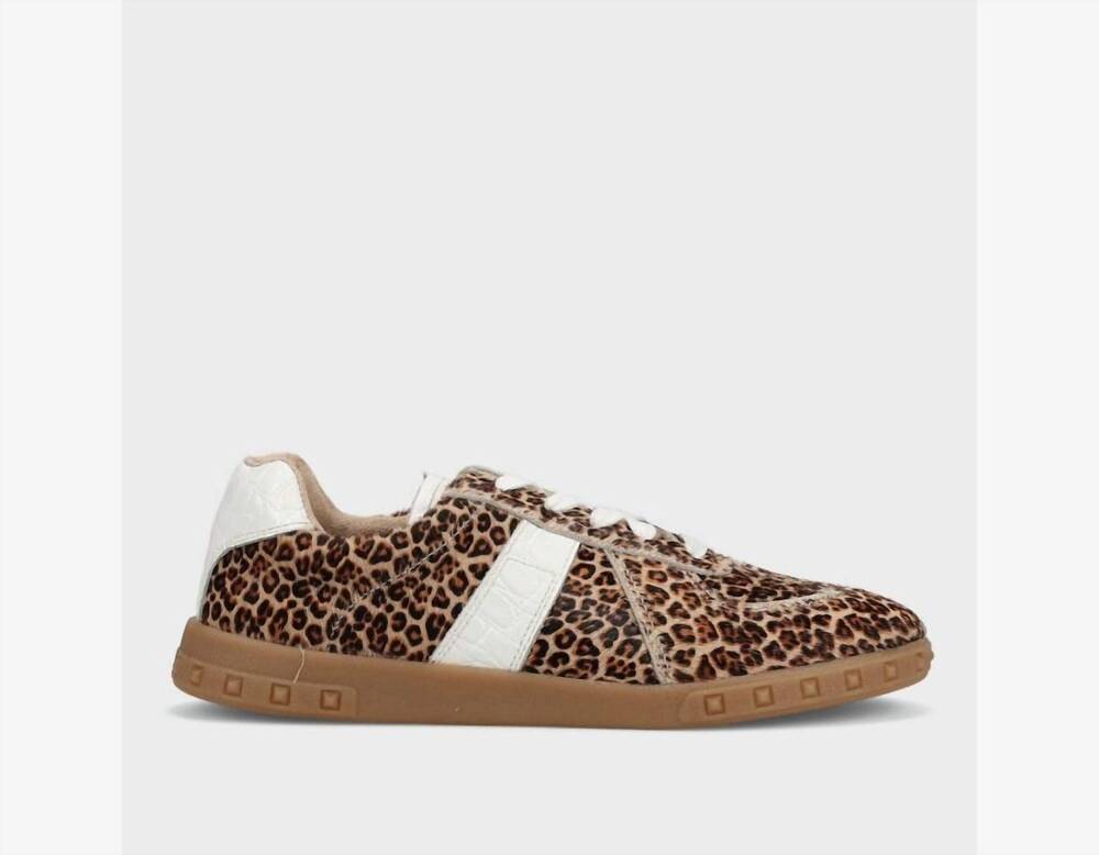 NEW VANELI women's penny lace-up sneakers in leopard
